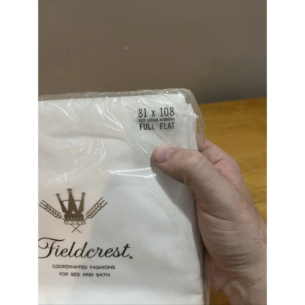 Vintage Fieldcrest Perfection Fine Combed Percale Full Flat Sheet White 81 x 104